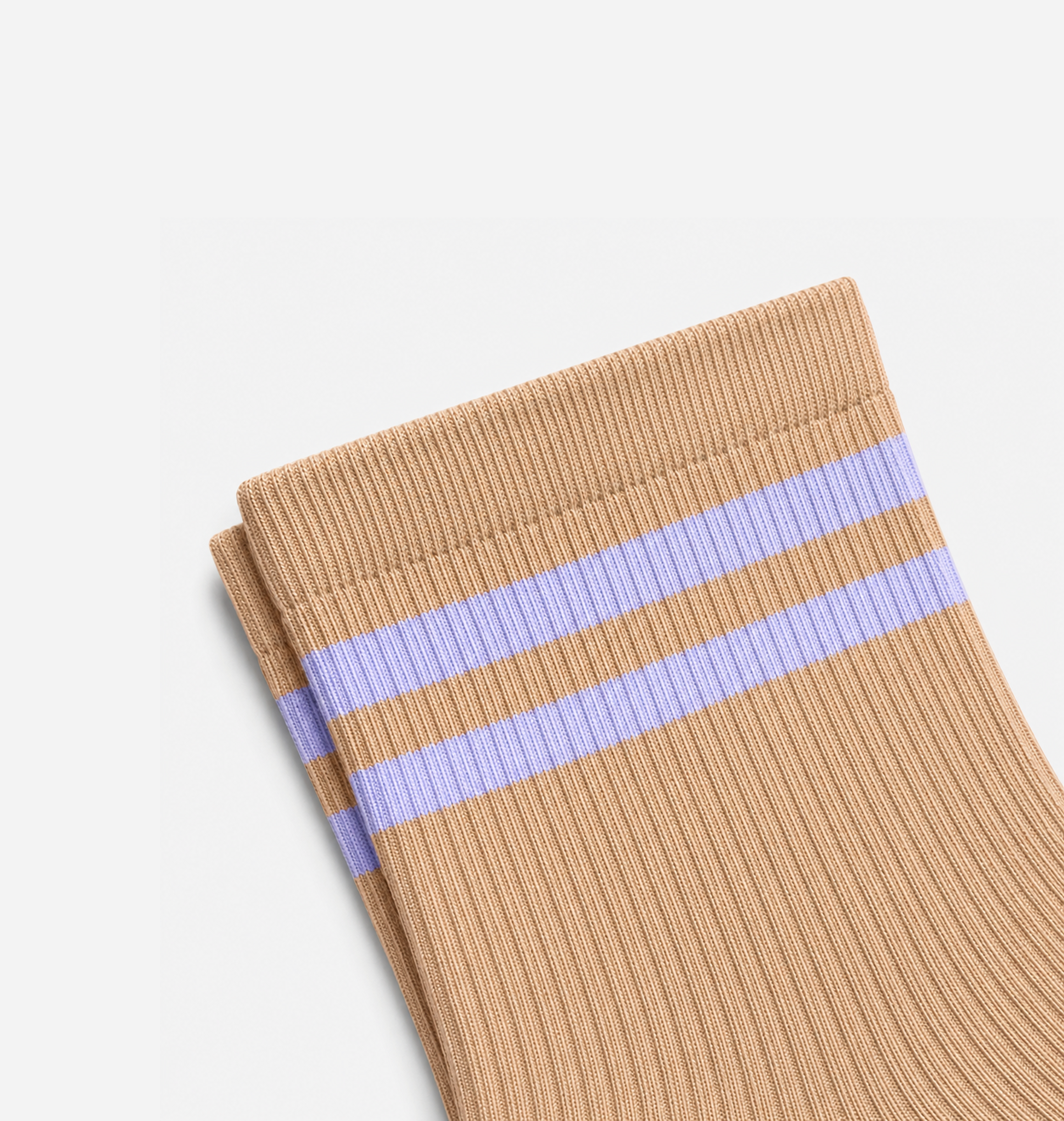 Men’s Quarter Socks Beige Stripe Classic 3