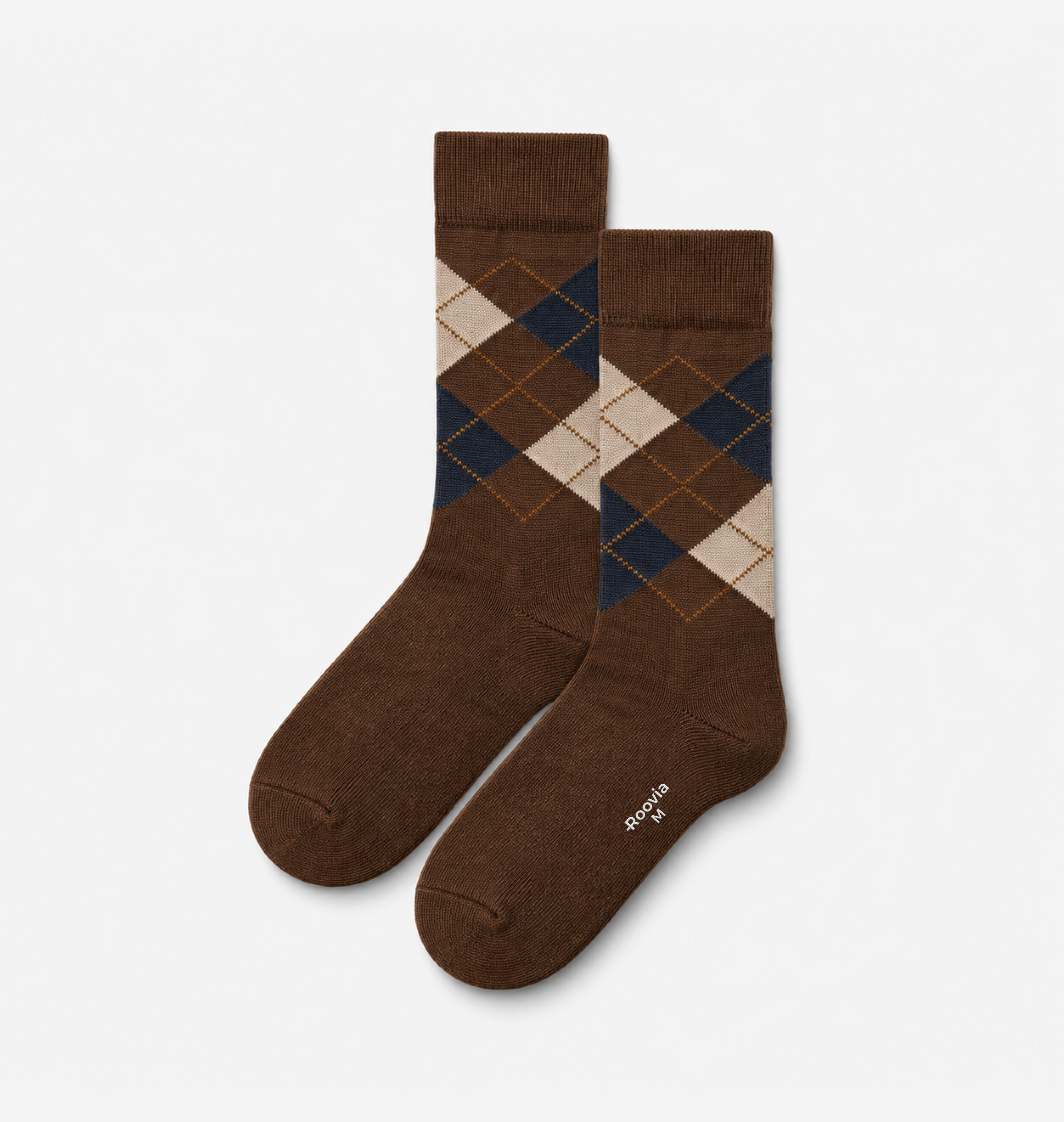 Men’s Crew Socks Cocoa Diamond