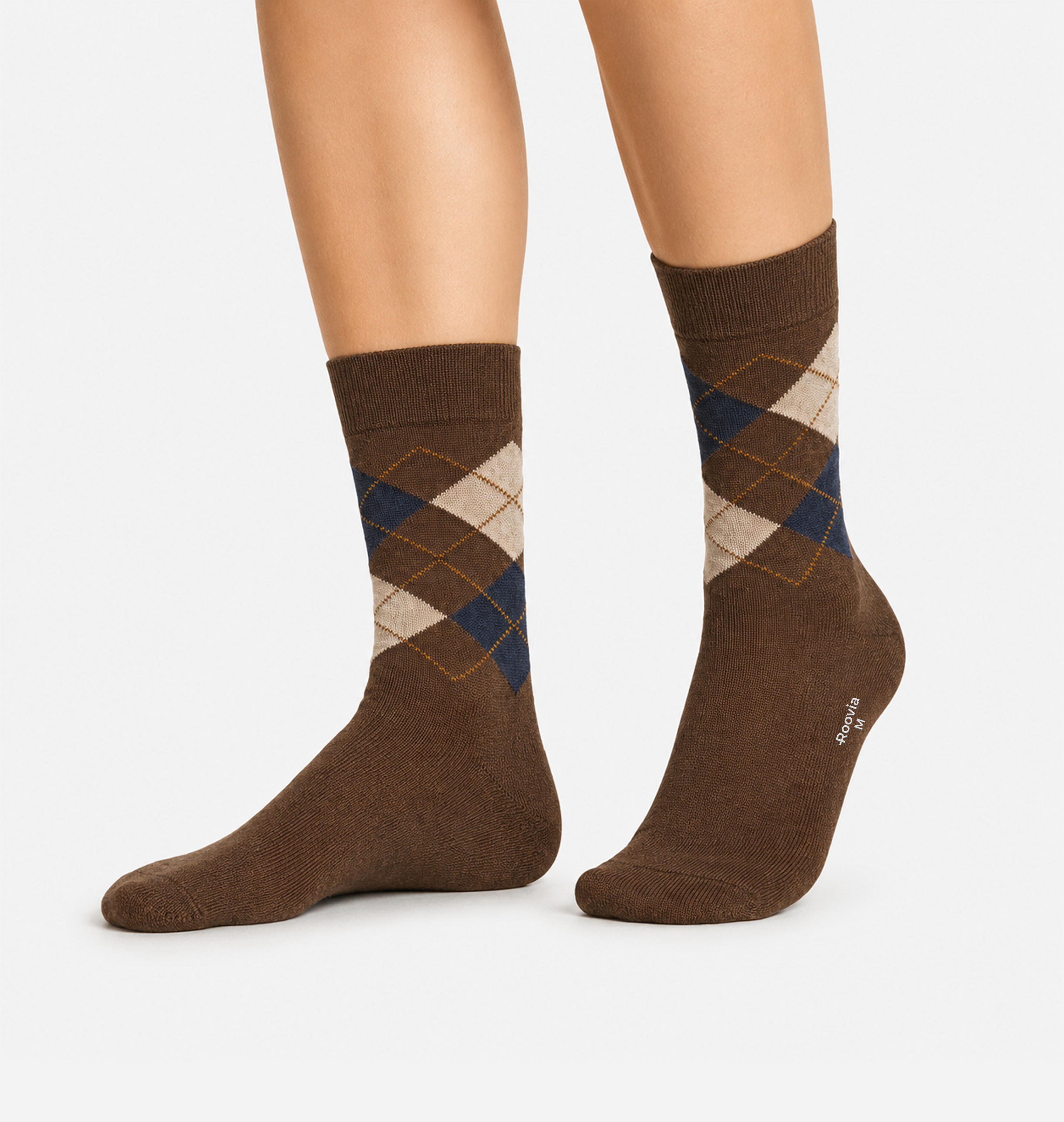 Men’s Crew Socks Cocoa Diamond