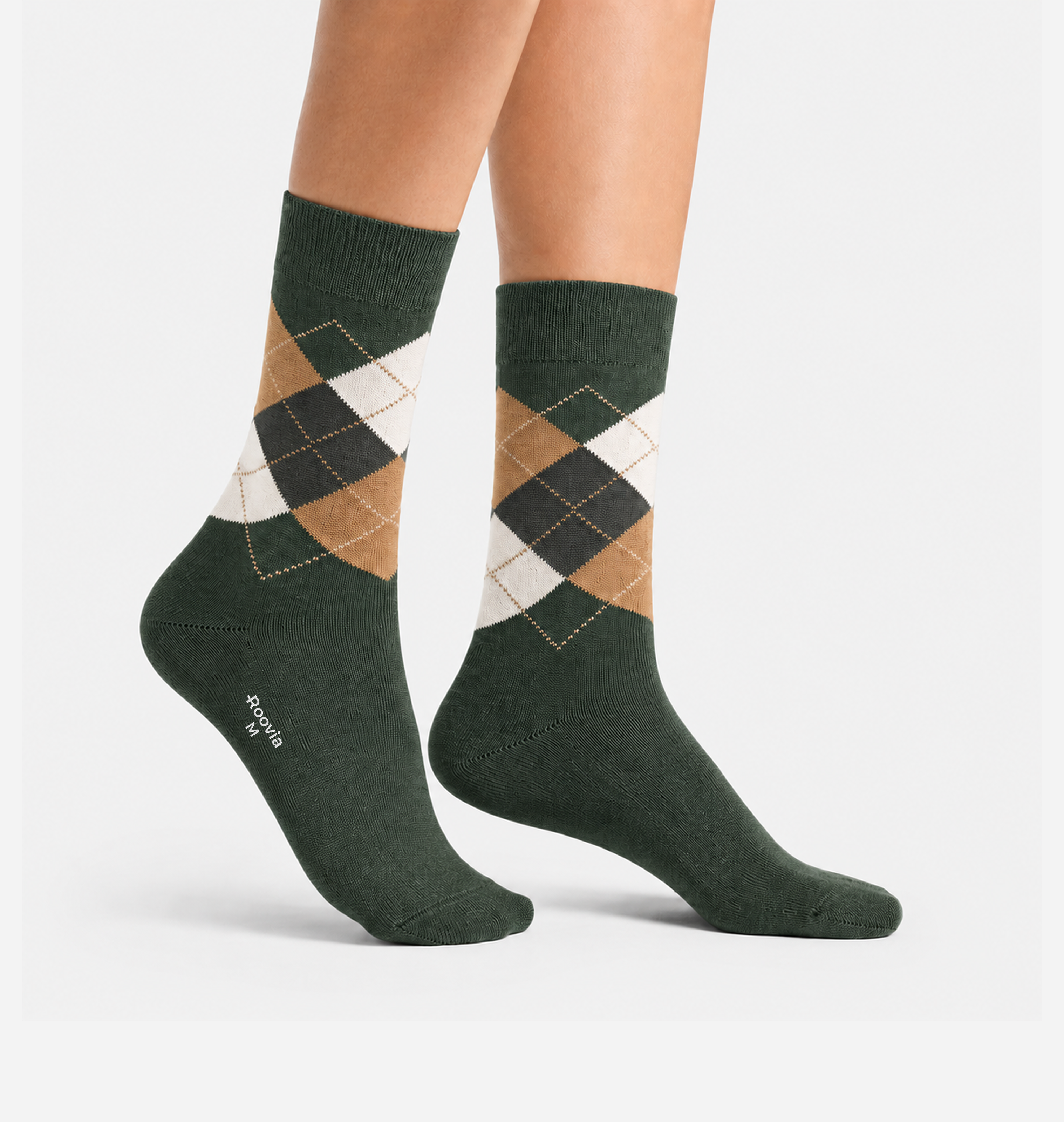 Men’s Crew Socks Forest Diamond 2