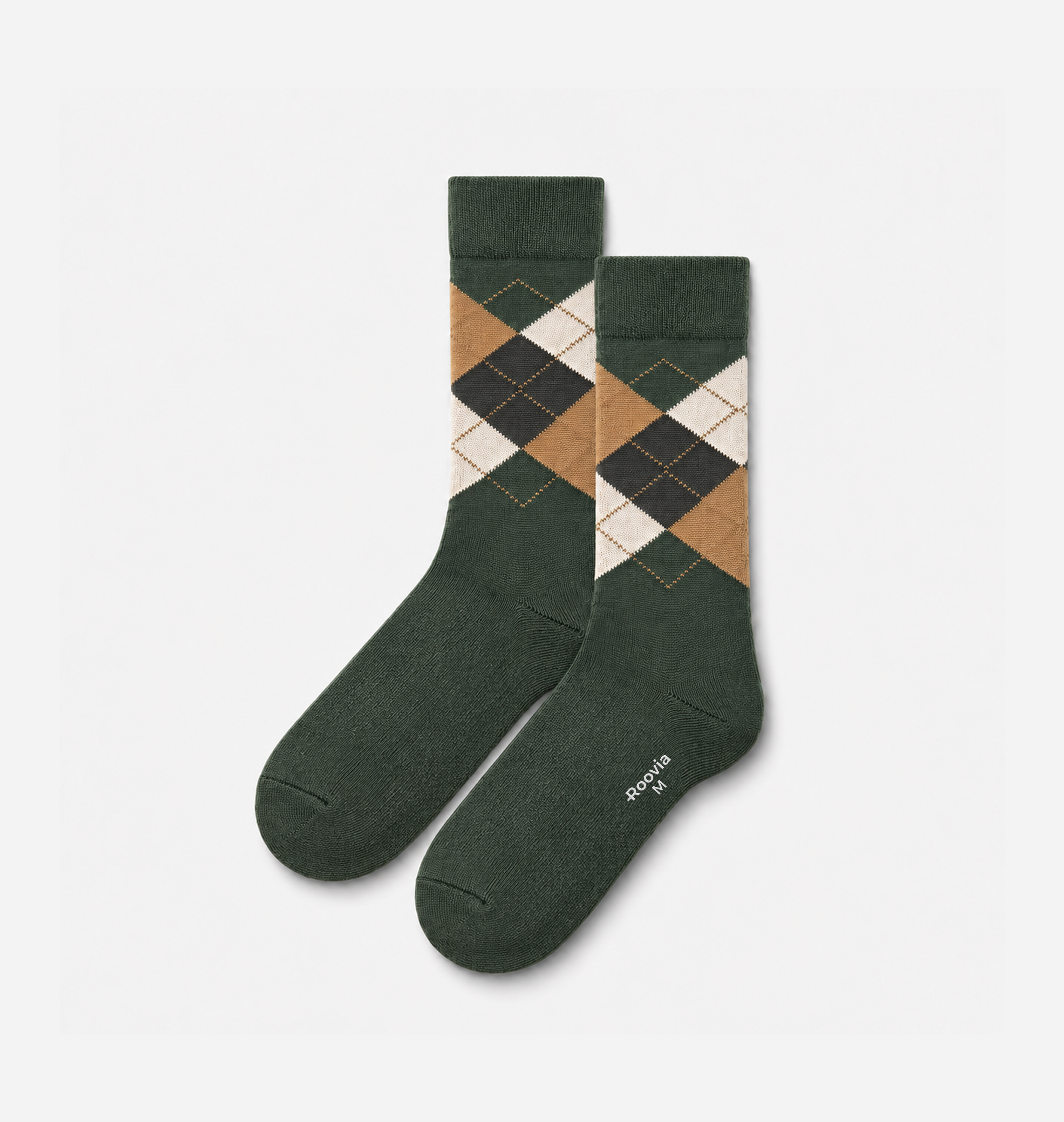 Men’s Crew Socks Forest Diamond 4