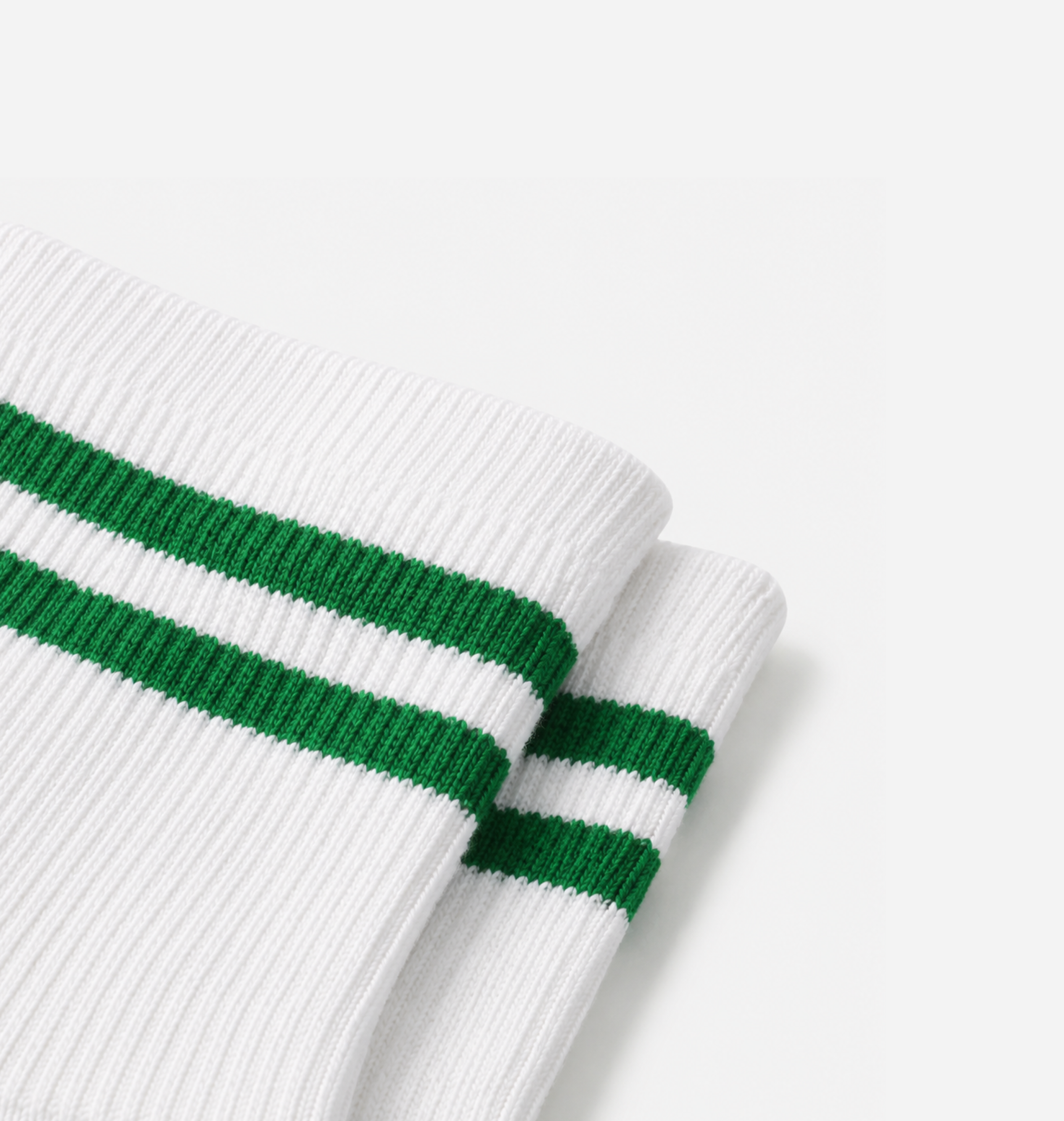 Men’s Quarter Socks Green Stripe