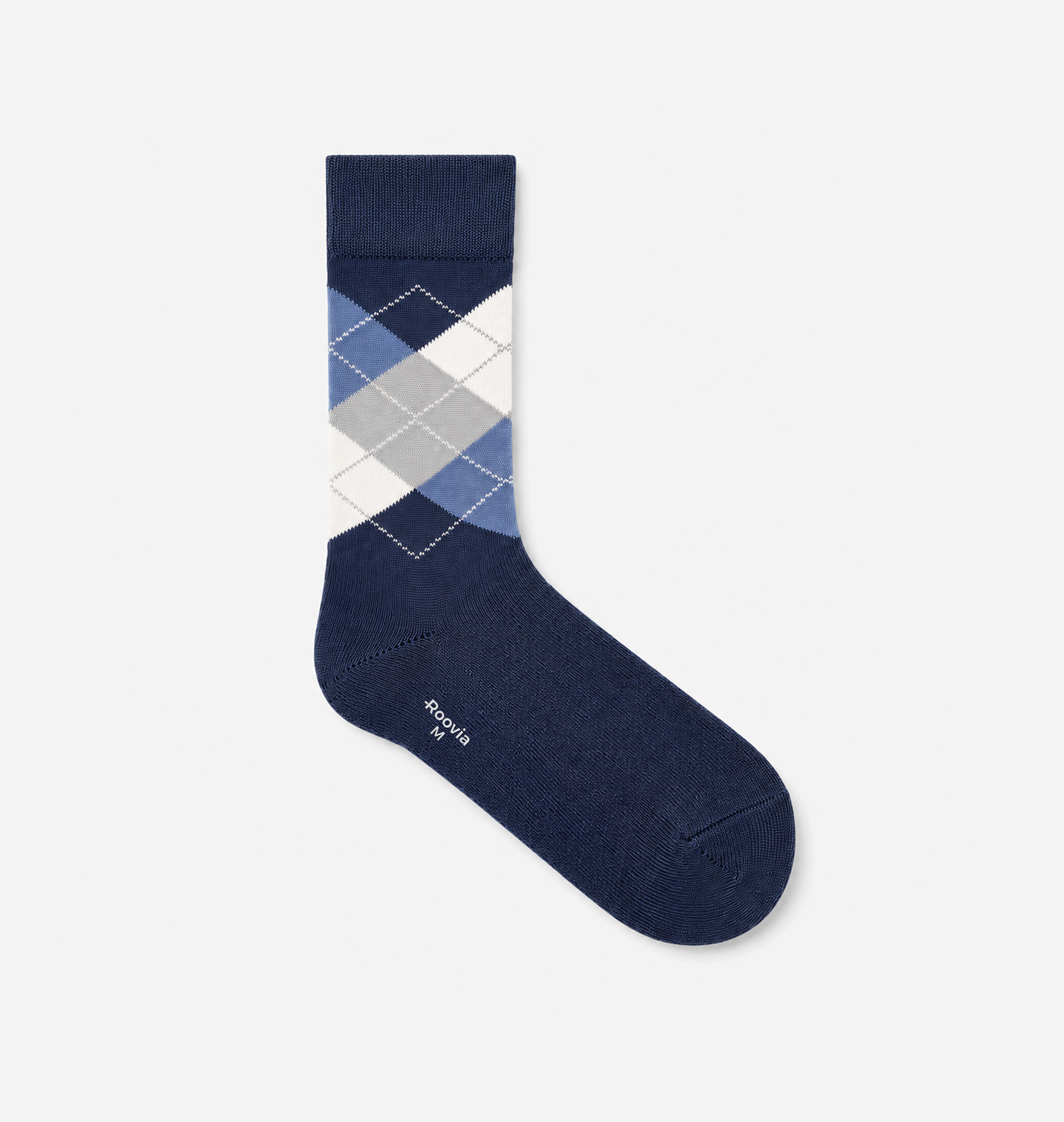 Men’s Crew Socks Navy Diamond