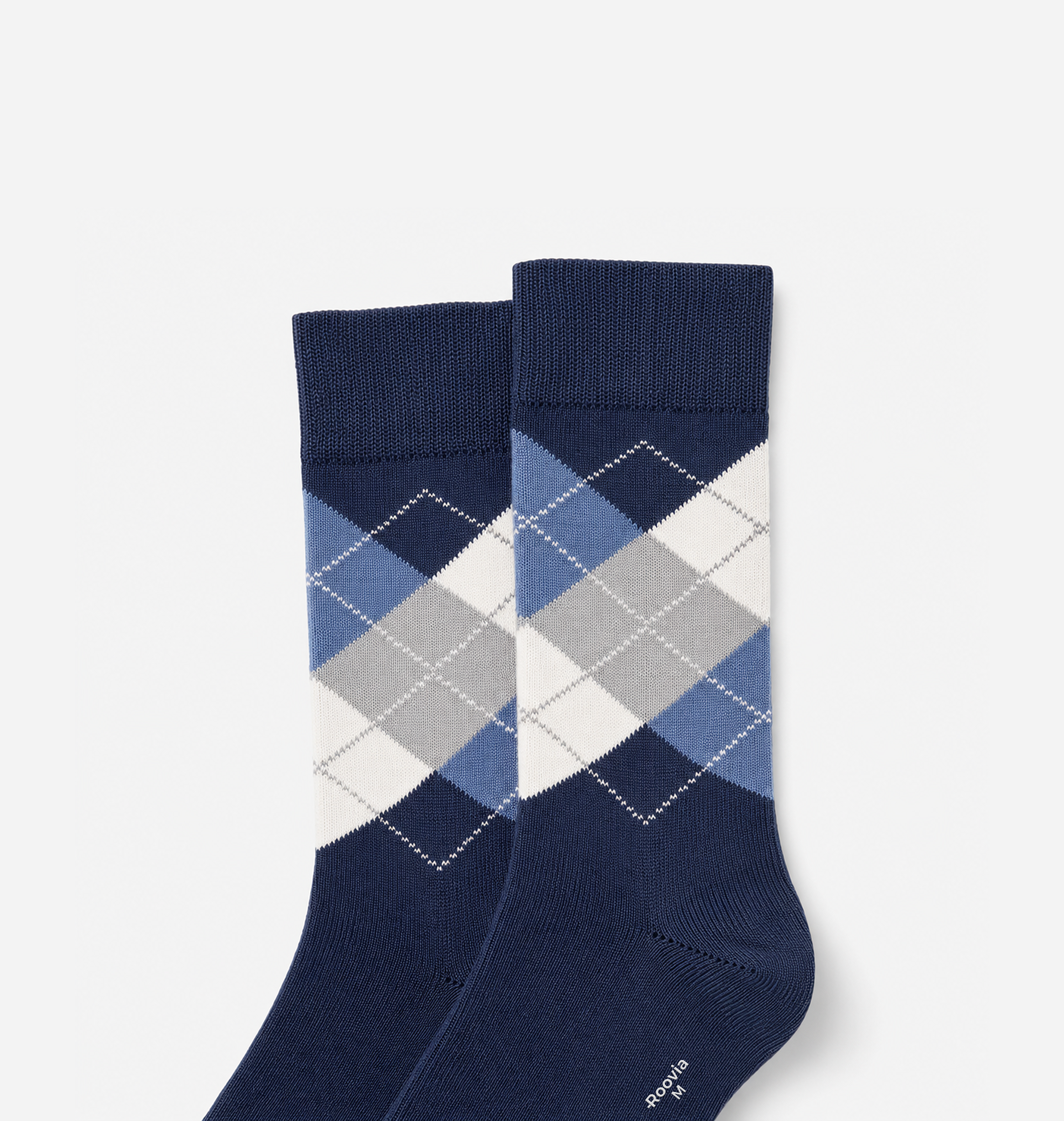 Men’s Crew Socks Navy Diamond 3