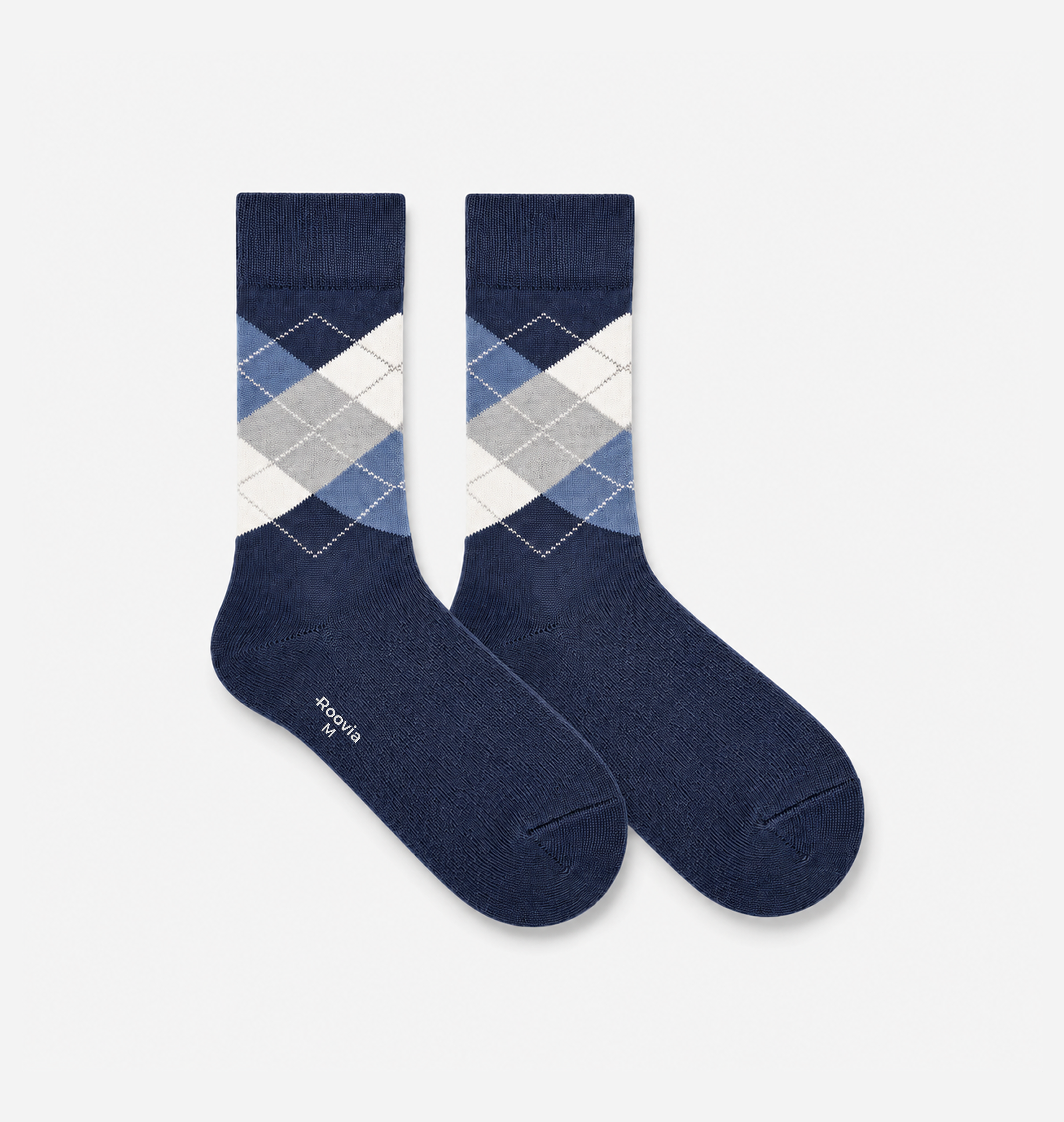 Men’s Crew Socks Navy Diamond 4