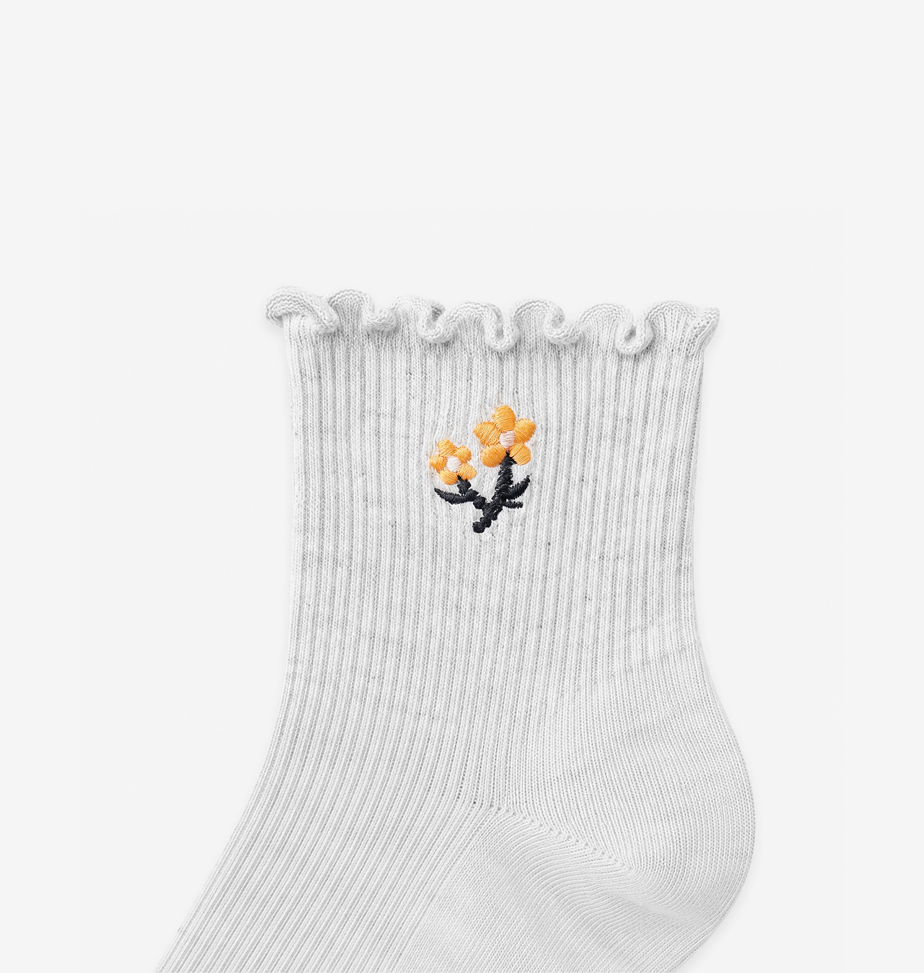 Women’s Quarter Socks Bloom Ruffle Rib 3