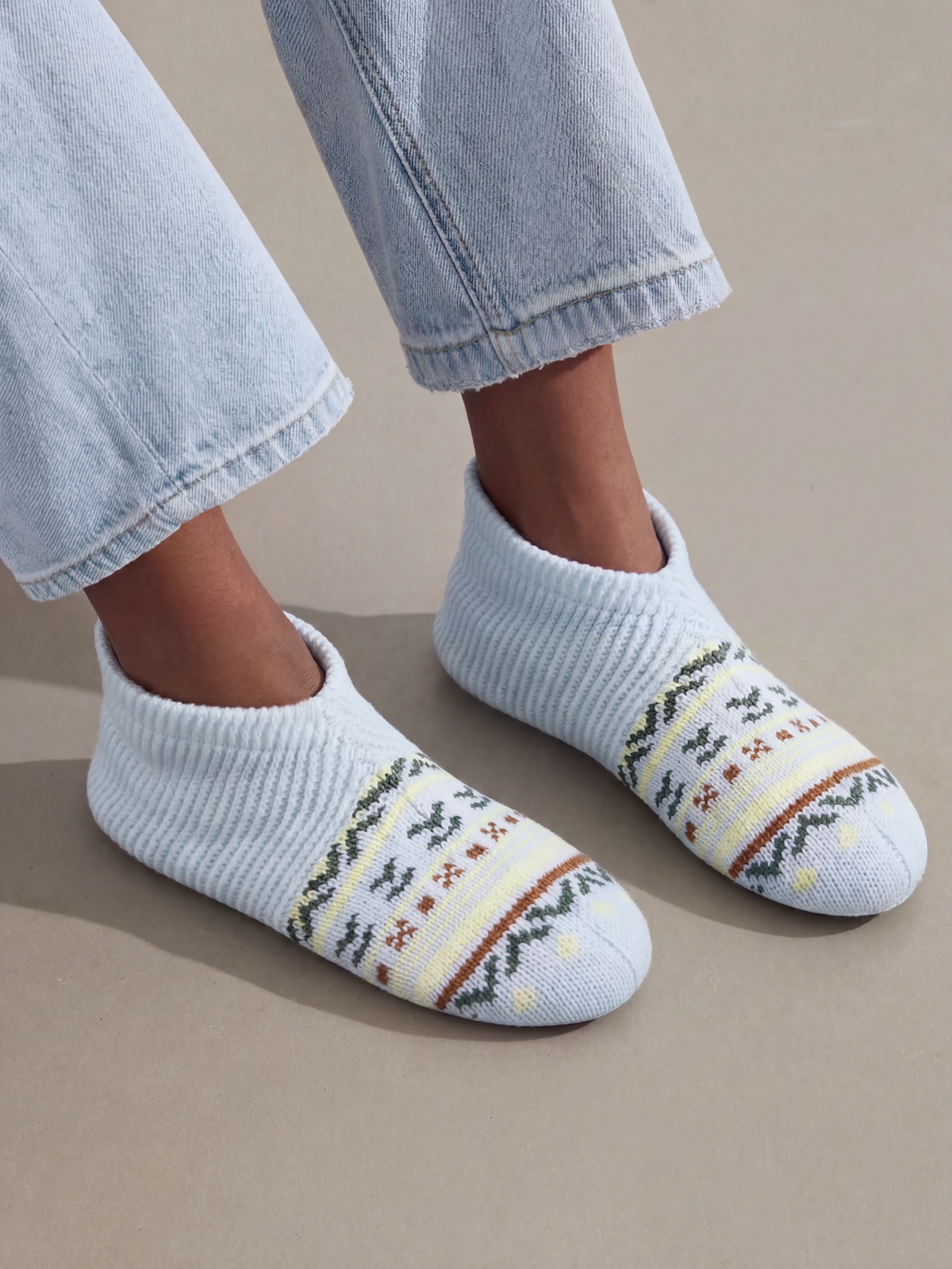Women's Gripper Slipper Light Blue Year Round