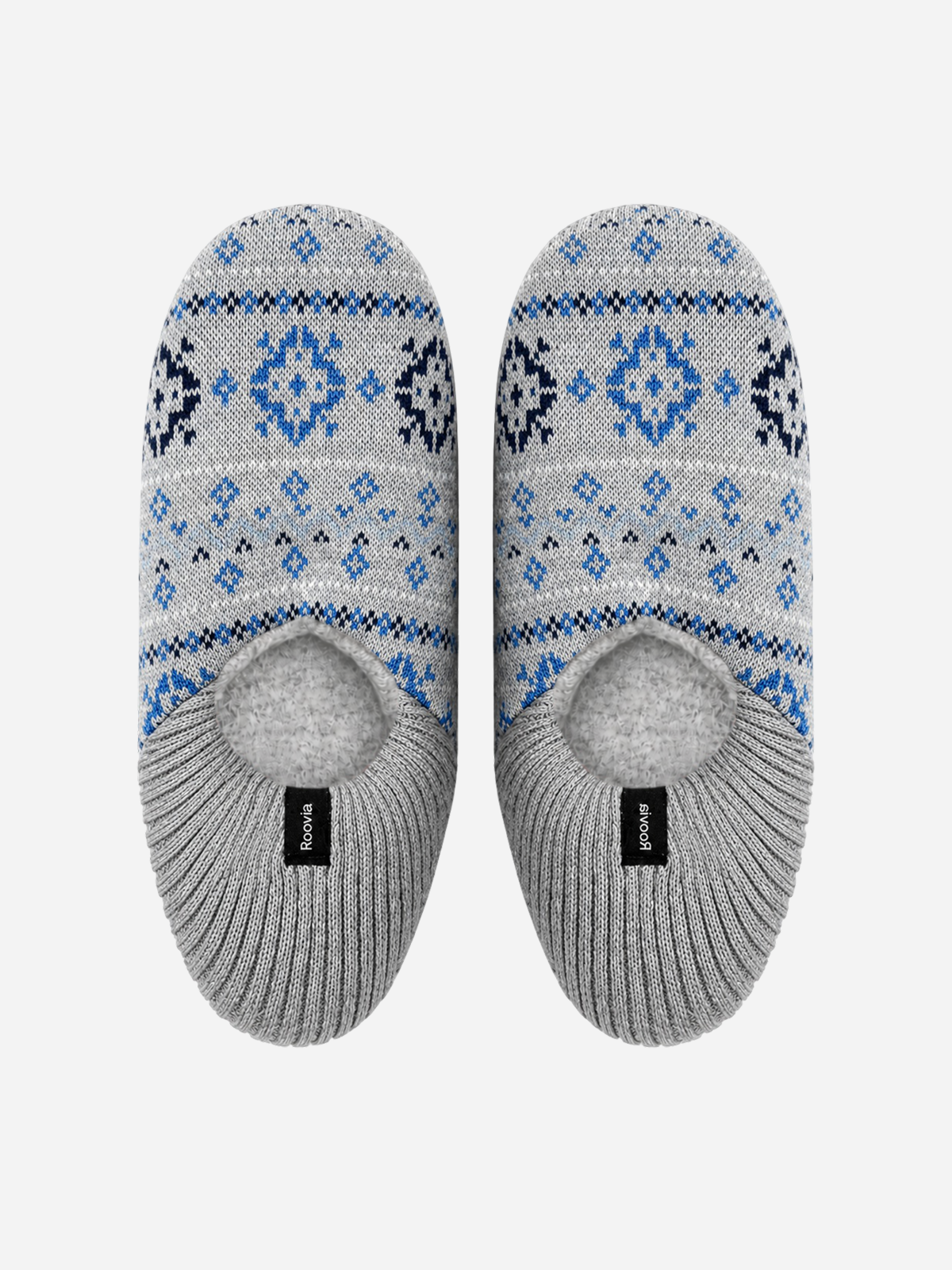 Men's Gripper Slipper Gray Snow Year Round